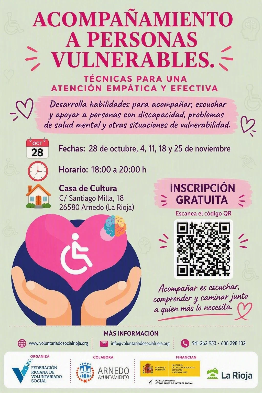 Curso de voluntariado para acompañar a personas vulnerables