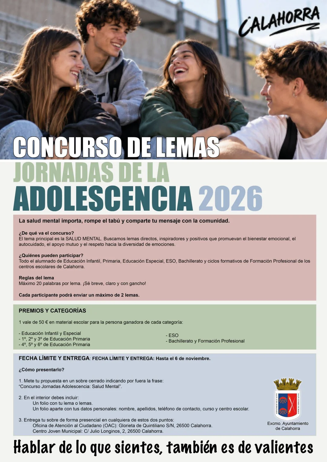 Concurso escolar de lemas sobre salud mental